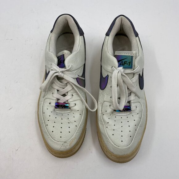 Nike Gray Iridescent Leather Sneakers | Women’s Size 8 - Picture 3 of 7